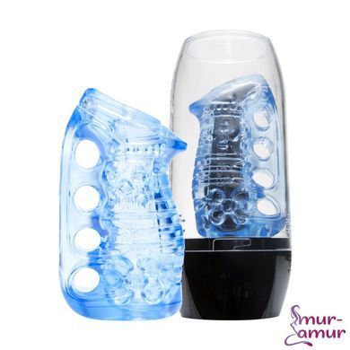 Мастурбатор Fleshlight Fleshskins Grip Blue Ice, надійна фіксація на руці, відмінно для пар та мінет фото і опис