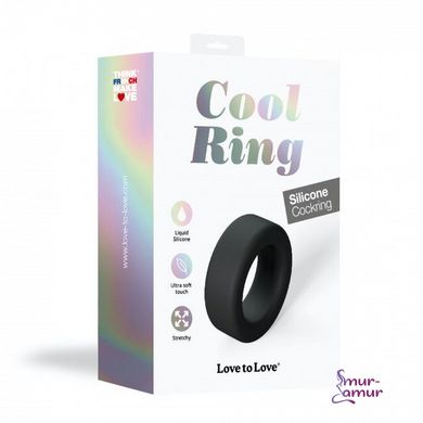 Эрекционное кольцо широкое Love To Love COOL RING - BLACK ONYX фото и описание