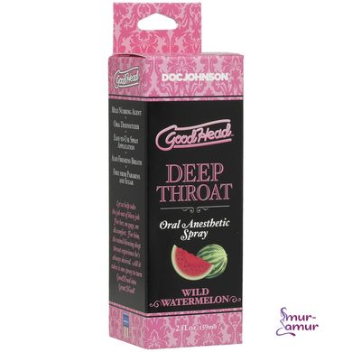 Спрей для мінету Doc Johnson GoodHead DeepThroat Spray - Watermelon 59 мл для глибокого мінету фото і опис