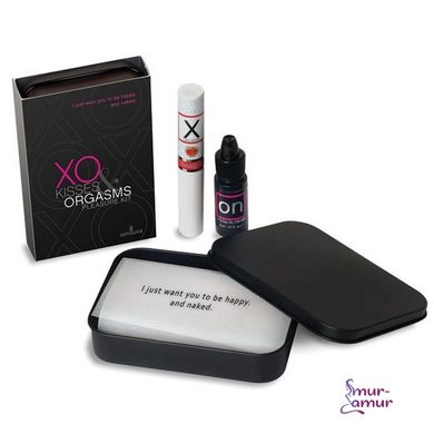 Подарочный набор Sensuva XO Kisses & Orgasms (бальзам для губ с феромонами и жидкий вибратор) фото і опис