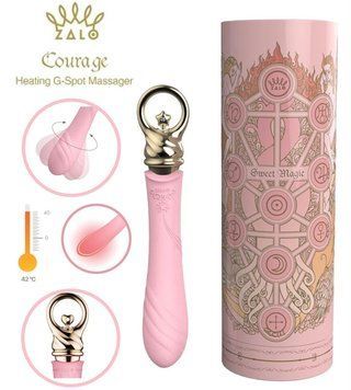 Вібратор для точки G із підігрівом Zalo Sweet Magic - Courage Fairy Pink фото і опис