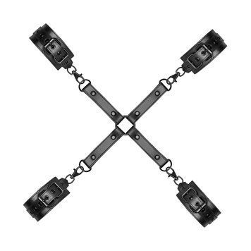 Крестовина с наручниками и поножами Bedroom Fantasies: Hogtie with Hand and Ankle Cuffs фото и описание