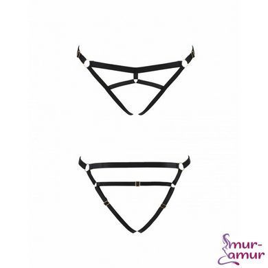 Трусики-стрінги зі стреп Passion Exclusive KELIS THONG XXL/XXXL, black