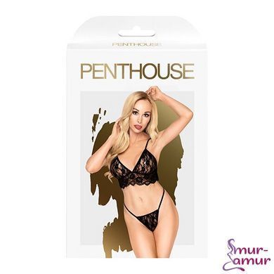 Комплект браллет и стринги Penthouse - Double Spice Black L/XL фото и описание