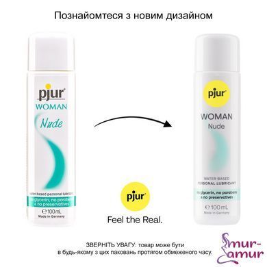 Лубрикант на водной основе pjur Woman Nude 100 мл, без консервантов, парабенов, глицерина фото и описание