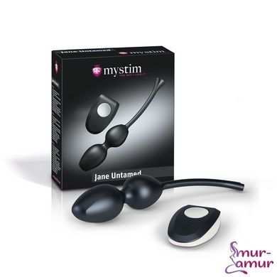 Вагинальные шарики для миостимуляции Mystim Jane Untamed Vibe с вибрацией и пультом ДУ