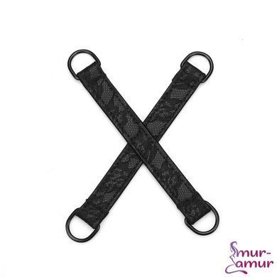 Набір Liebe Seele Black Lace and Neoprene 11pcs Bondage Kit, анальна пробка з кристалом, віброкуля фото і опис
