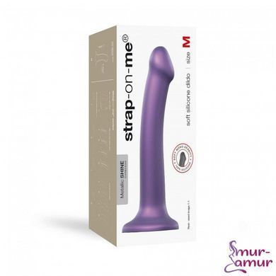 Насадка для страпона Strap-On-Me Mono Density Dildo Violet M, диам. 3,3см, однослойный силикон, гибк фото и описание