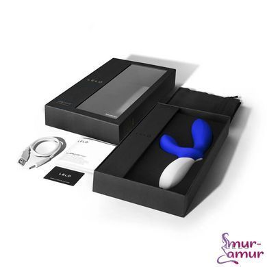 Масажер простати LELO Loki Wave Federal Blue, 2 мотори, манливий рух + стимуляція промежини фото і опис