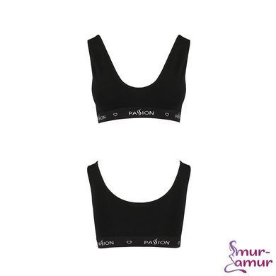 Спортивный топ с широкой резинкой Passion PS004 TOP S, black фото и описание