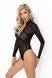 Боди под леопард Noir Handmade F287 Leopard flock bodysuit with long sleeves, S, длинный рукав фото