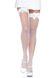 Чулки-сетка с атласным бантиком Leg Avenue Fishnet Thigh Highs With Bow White, one size фото