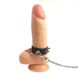 Кольцо для пениса Penis Ring с шипами и поводком, натуральная кожа фото