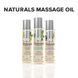 Массажное масло JO Naturals Massage Oil Peppermint & Eucalyptus с эфирными маслами (120 мл) фото