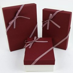Новогодняя подарочная коробка "Бордо" фото и описание