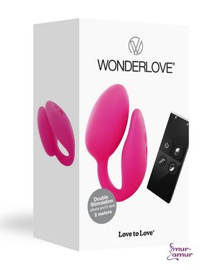 Віброяйце з кліторальною стимуляцією Love To Love Wonderlove з пультом ДК, можна під одяг фото і опис