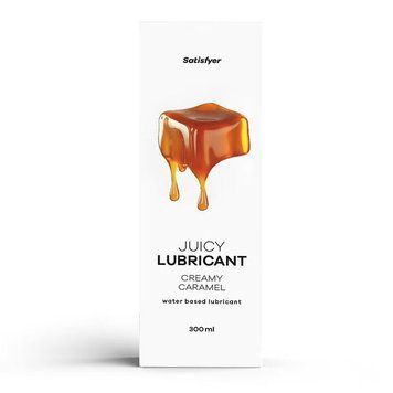 Лубрикант на водній основі Satisfyer Juicy Lubricant Creamy Caramel water based 300 мл фото і опис