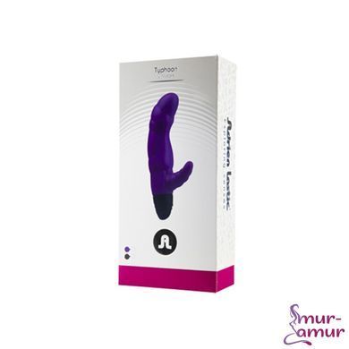 Вібратор рельєфний Adrien Lastic Typhoon Black зі стимуляцією точки G, два мотори фото і опис