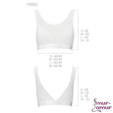 Топ с прозрачной вставкой Passion PS002 TOP M, white фото и описание