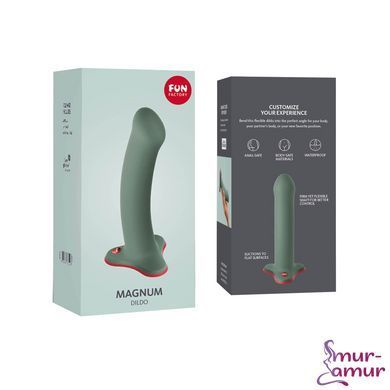 Фаллоимитатор Fun Factory MAGNUM, оливковый, очень гибкий, длина 18,3 см, диаметр 3,7 см
