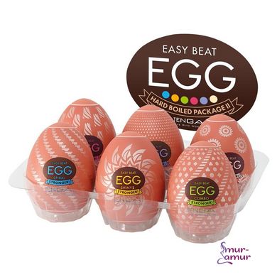 Набір мастурбаторів-яєць Tenga Egg Hard Boilded II Pack (6 яєць) фото і опис