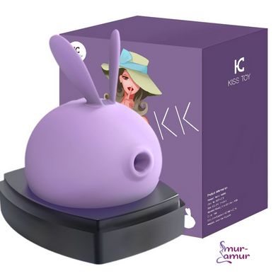 Вакуумний стимулятор з вібрацією KisToy Miss KK Purple фото і опис