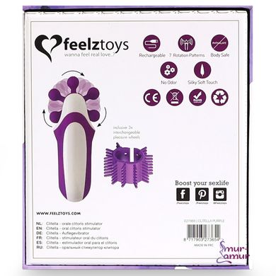 Стимулятор з імітацією оральних ласк FeelzToys - Clitella Oral Clitoral Stimulator Purple фото і опис