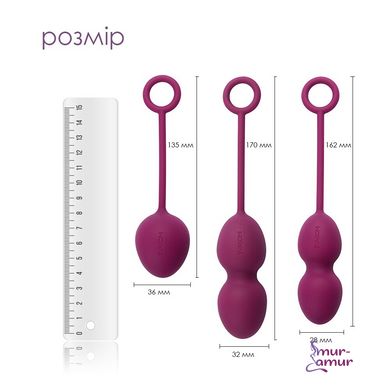 Набір вагінальних кульок зі зміщеним центром ваги Svakom Nova Violet фото і опис