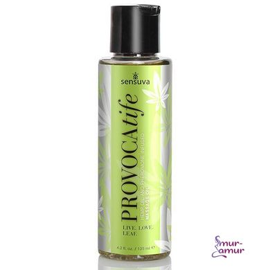 Масажна олія Sensuva: Provocatife Hemp Oil Infused Massage (125 мл) з феромонами та олією конопель фото і опис