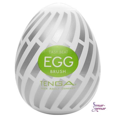 Мастурбатор-яйцо Tenga Egg Brush с рельефом в виде крупной щетины фото и описание