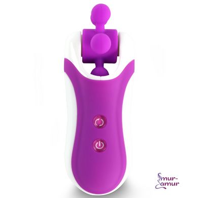 Стимулятор з імітацією оральних ласк FeelzToys - Clitella Oral Clitoral Stimulator Purple фото і опис