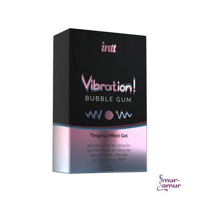 Жидкий вибратор Intt Vibration Bubble Gum (15 мл), густой гель, очень вкусный, действует до 30 минут фото и описание