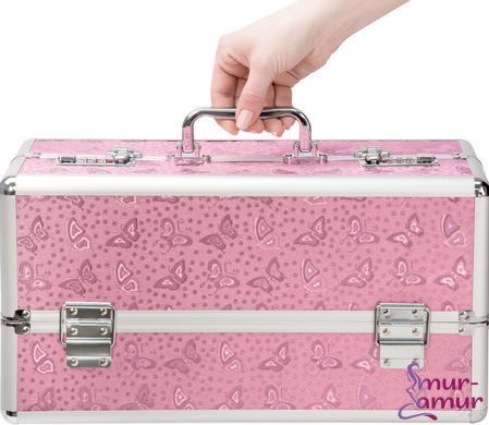 Великий кейс для зберігання секс-іграшок BMS Factory Large Lokable Vibrator Case Pink, кодовий замок