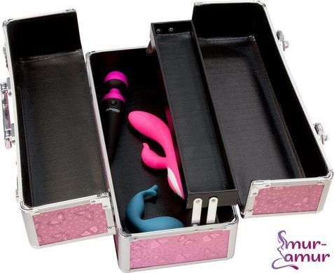 Великий кейс для зберігання секс-іграшок BMS Factory Large Lokable Vibrator Case Pink, кодовий замок