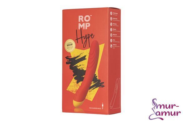 Вибратор для точки G и клитора Romp Hype, гибкий, особенно мягкая головка, 10 вариантов стимуляции