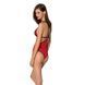 Напівпрозоре боді з мереживом Passion PEONIA BODY L/XL red фото