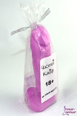 Мыло в форме пениса Чистый Кайф Violet size L, крафтове мило-член, натуральне