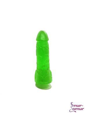 Мыло в форме пениса Чистий Кайф Green size S, крафтовое мыло-член, натуральное