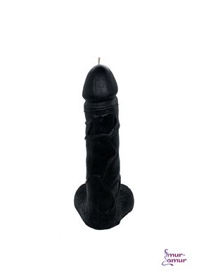 Свічка у вигляді члена Чистий Кайф Black size L, для збуджувальної атмосфери фото і опис