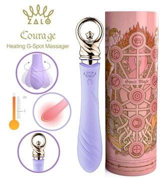 Вібратор для точки G із підігрівом Zalo Sweet Magic - Courage Fantasy Violet фото і опис