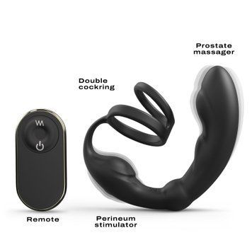 Массажер простаты Dorcel P-Ring с эрекционным кольцом и пультом ДУ фото и описание