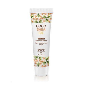 Органічна кокосова олія каріте (ши) для тіла EXSENS Coco Shea Oil 100 мл, сертифікат ECOCERT фото і опис