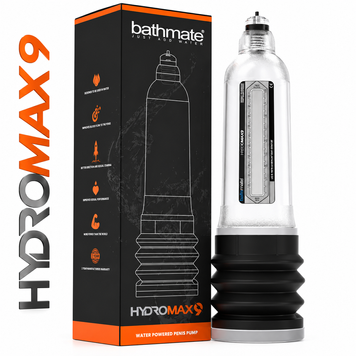 Гідропомпа Bathmate Hydromax 9 Clear, для члена довжиною від 18 до 23 см, діаметр до 5,5 см