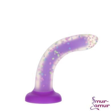 Светящийся в темноте фаллоимитатор ADDICTION Rave 8&Prime; Glow in the Dark Dildo Purple Confetti , 20,3 см