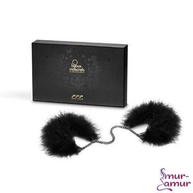 Пухнасті наручники Bijoux Indiscrets Za za zu - feahter handcuffs, пір'яні, подарункова упаковка фото і опис