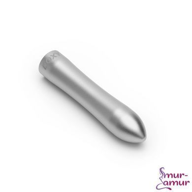 Мощная вибропуля DOXY SILVER в металлическом кейсе, ультрагладкая, 7 режимов