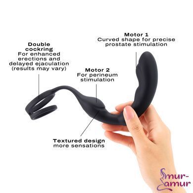 Массажер простаты Dorcel P-Ring с эрекционным кольцом и пультом ДУ фото и описание