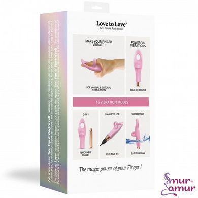 Вибратор на палец Love To Love Tickle me - BABY PINK перезаряжаемый, 3 варианта использования