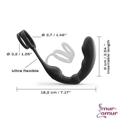 Массажер простаты Dorcel P-Ring с эрекционным кольцом и пультом ДУ фото и описание