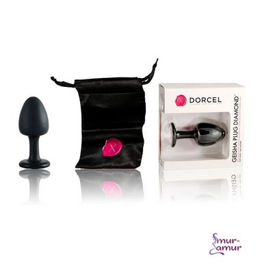 Анальная пробка Dorcel Geisha Plug Diamond M с шариком внутри, создает вибрации, макс. диаметр 3,2см фото и описание